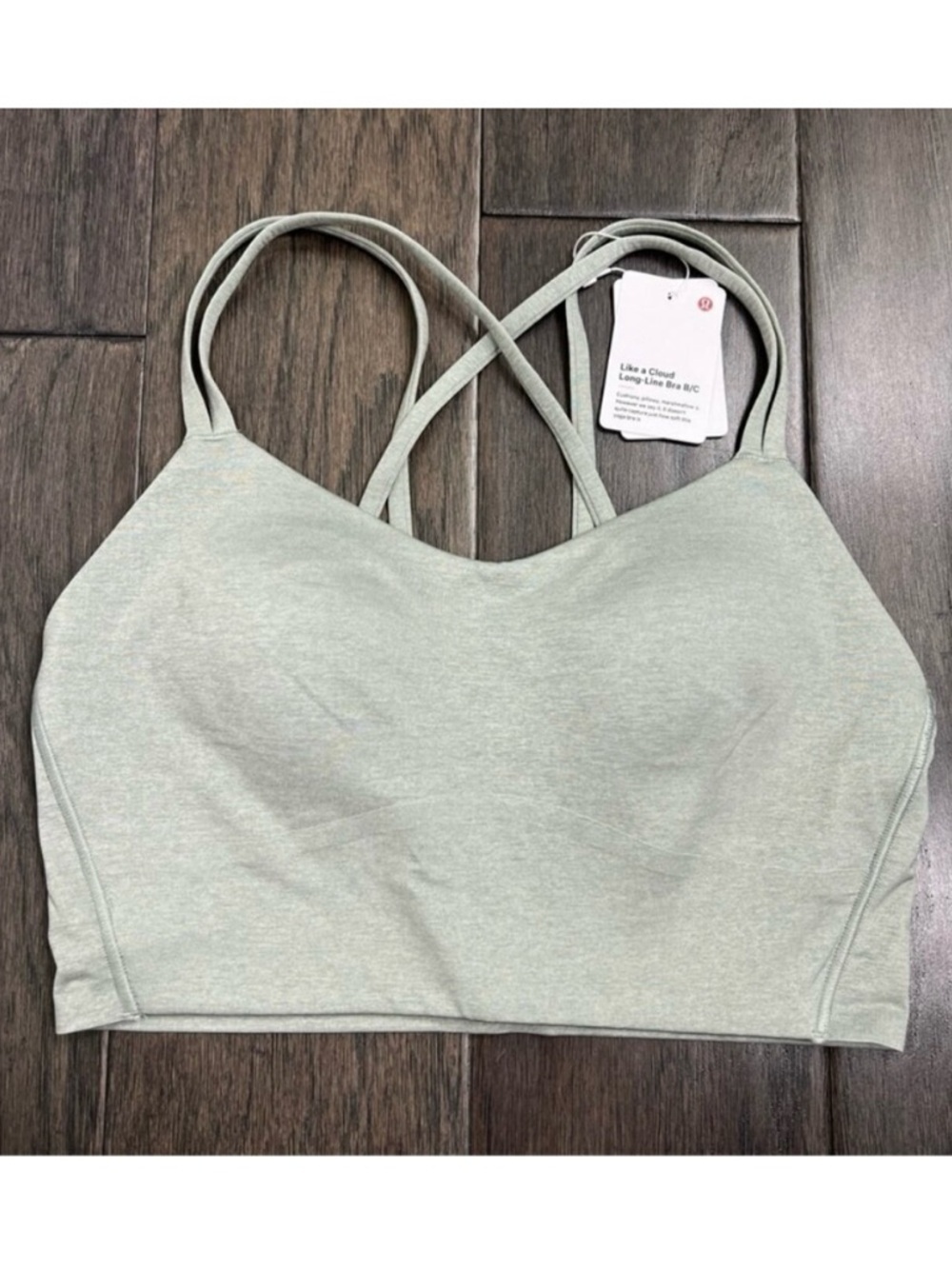 Lululemon Like a Cloud Longline Bra *Light Support, B/C Cup Heathered Jade Grey